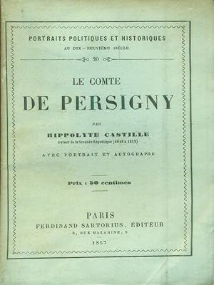 Bild des Verkufers fr Le comte de Parsigny zum Verkauf von Librodifaccia