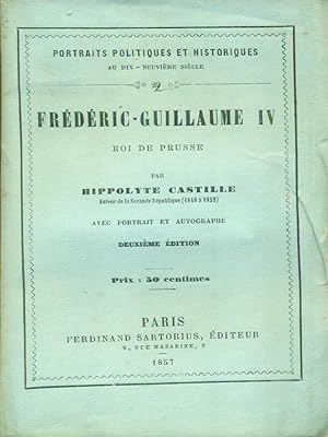 Bild des Verkufers fr Frederic-Guillaume IV zum Verkauf von Librodifaccia