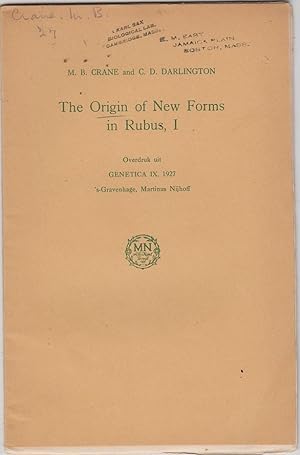The Origin of New Forms in Rubus, I by Crane, M.B. and Darlington, C.D.