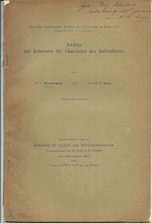 Seller image for Beitrage zur Kenntniss der Flagellaten des Rattenblutes by Theodor von Wasielewski; Gustav Senn for sale by Robinson Street Books, IOBA
