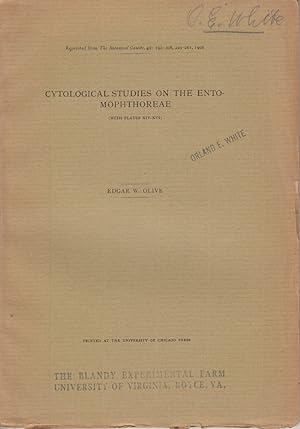 Imagen del vendedor de Cytological Studies on the Entomorphthoreae by Olive, Edgar W. a la venta por Robinson Street Books, IOBA