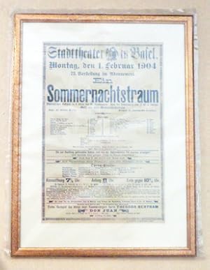 Plakat - Sommernachtstraum. Phantastisches Lustspiel in 3 Akten.