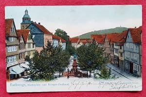 Ansichtskarte AK Eschwege. Marktplatz und Krieger-Denkmal