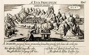 Bild des Verkufers fr A JOVA PRINCIPIUM. ADEN IN ARABIA. With help of the God begins everything that is to have a happy progress, soul and heart so pious and clean are the best offerings for the God. H 45. zum Verkauf von Peter Harrington.  ABA/ ILAB.