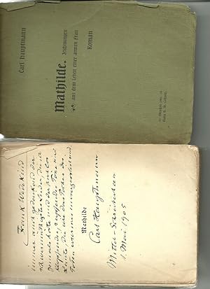 Bild des Verkufers fr Mathilde, Zeichnungen aus dem Leben einer armen Frau by Carl Hauptmann zum Verkauf von Robinson Street Books, IOBA