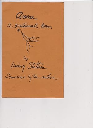 Seller image for Anna, a Bicentennial Poem by Stettner, Irving for sale by Robinson Street Books, IOBA