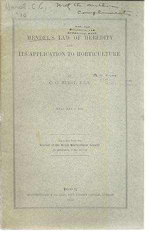 Seller image for 6 offprints Charles Chamberlain Hurst English Geneticist by Hurst, Charles Chamberlain for sale by Robinson Street Books, IOBA