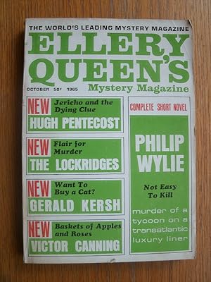 Image du vendeur pour Ellery Queen's Mystery Magazine October 1965 mis en vente par Scene of the Crime, ABAC, IOBA