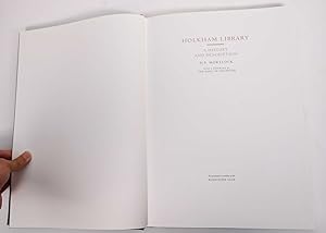 Bild des Verkufers fr Holkham Library: A History And Description zum Verkauf von Mullen Books, ABAA