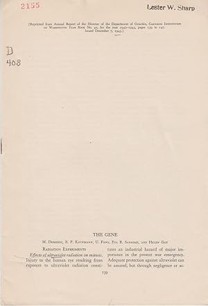 Imagen del vendedor de The Gene by Demerec, M.; Kaufmann, B.P.; Fano, U.; Sansome, Eva R.; and Gay, Helen a la venta por Robinson Street Books, IOBA