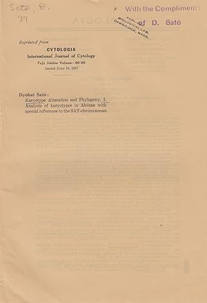 Imagen del vendedor de Karyotype Alteration and Phylogeny, I. Analysis of Karyotypes in Aloinae with Special Reference to the SAT-Chromosomes by Sato, Dyuhei a la venta por Robinson Street Books, IOBA