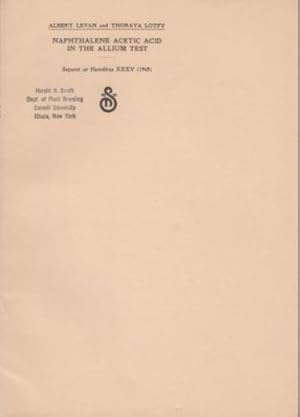 Seller image for Naphthalene Acetic Acid In The Allium Test by Levan, Albert., Lotfy, Thoraya for sale by Robinson Street Books, IOBA