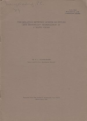 Seller image for The Relation between Length of Styles and Mendelian Segregation in a Maize Cross by Mangelsdorf, P.C. for sale by Robinson Street Books, IOBA