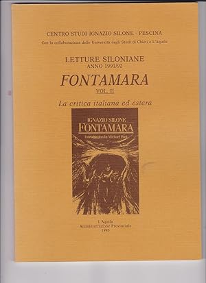 Fontamara by Siloniane, Letture