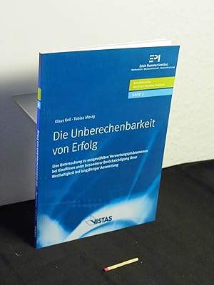 Seller image for Die Unberechenbarkeit von Erfolg : eine Untersuchung zu ausgewhlten Verwertungsphnomenen bei Kinofilmen unter besonderer Bercksichtigung ihrer Werthaltigkeit bei langjhriger Auswertung - aus der Reihe: Schriftenreihe - Band: 6 for sale by Erlbachbuch Antiquariat