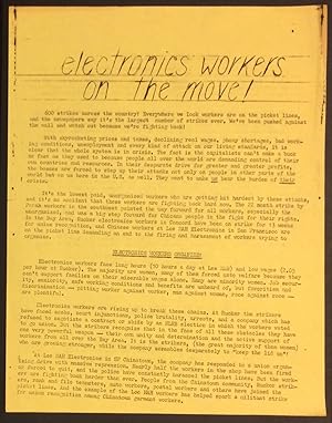 Electronics workers on the move! [handbill]