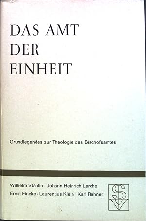 Imagen del vendedor de Das Amt der Einheit: Grundlegende zur Theologie des Bischofsamtes. a la venta por books4less (Versandantiquariat Petra Gros GmbH & Co. KG)