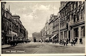 Bild des Verkufers fr Ansichtskarte / Postkarte Liverpool North West England, Lime Street zum Verkauf von akpool GmbH