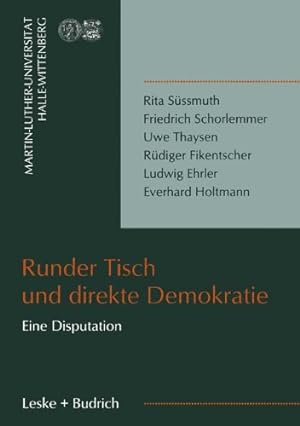 Imagen del vendedor de Runder Tisch und direkte Demokratie (German Edition) [Paperback ] a la venta por booksXpress