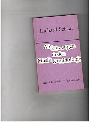 Imagen del vendedor de Abkrzungen in der Musikterminologie - Eine bersicht a la venta por manufactura