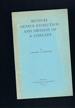 Seller image for Musical genius - Evolution and Origins of a Concept for sale by manufactura