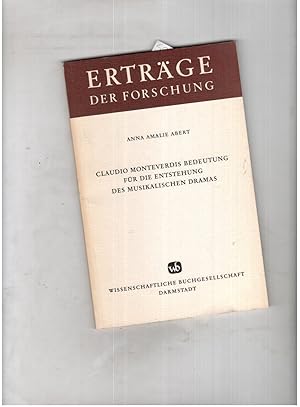 Bild des Verkufers fr Claudio Monteverdis Bedeutung fr die Entstehung des musikalischen Dramas zum Verkauf von manufactura