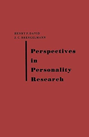 Immagine del venditore per Perspectives in Personality Research [Soft Cover ] venduto da booksXpress