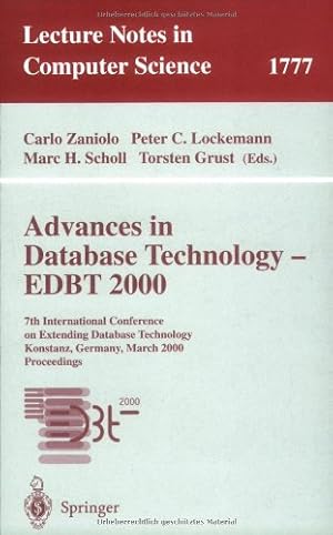 Seller image for Advances in Database Technology - EDBT 2000: 7th International Conference on Extending Database Technology Konstanz, Germany, March 27-31, 2000 Proceedings (Lecture Notes in Computer Science) [Paperback ] for sale by booksXpress