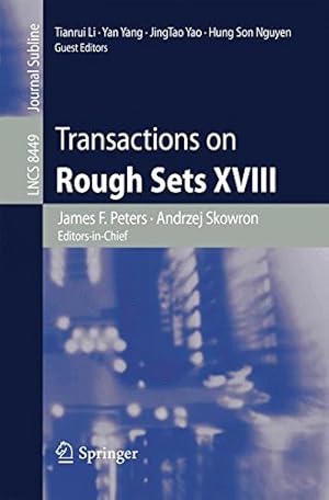 Imagen del vendedor de Transactions on Rough Sets XVIII (Lecture Notes in Computer Science) [Paperback ] a la venta por booksXpress