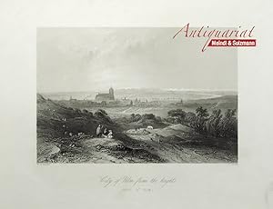 "City of Ulm from the heights". Aus Beattie u. W. H. Bartlett: The Danube.