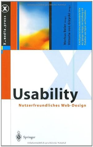 Image du vendeur pour Usability: Nutzerfreundliches Web-Design (X.media.press) (German Edition) [Hardcover ] mis en vente par booksXpress