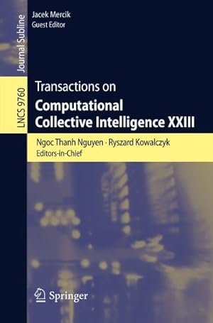 Seller image for Transactions on Computational Collective Intelligence XXIII (Lecture Notes in Computer Science) [Paperback ] for sale by booksXpress