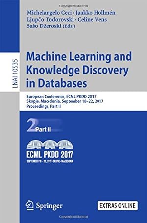 Imagen del vendedor de Machine Learning and Knowledge Discovery in Databases: European Conference, ECML PKDD 2017, Skopje, Macedonia, September 1822, 2017, Proceedings, Part II (Lecture Notes in Computer Science) [Paperback ] a la venta por booksXpress