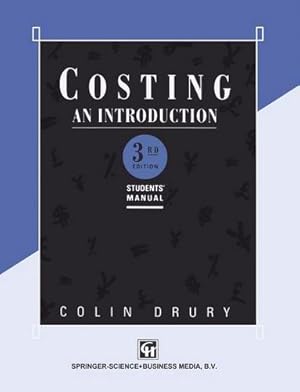 Seller image for Costing An introduction: Students Manual (Chapman & Hall Series in Accounting and Finance) by Drury, Colin [Paperback ] for sale by booksXpress