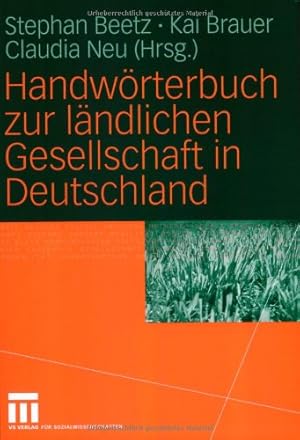 Seller image for Handwörterbuch zur ländlichen Gesellschaft in Deutschland (German Edition) [Paperback ] for sale by booksXpress