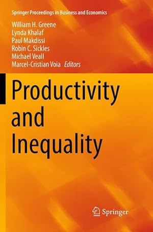 Imagen del vendedor de Productivity and Inequality (Springer Proceedings in Business and Economics) [Paperback ] a la venta por booksXpress