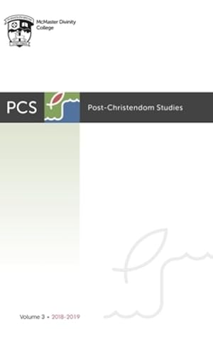 Imagen del vendedor de Post-Christendom Studies: Volume 3 [Hardcover ] a la venta por booksXpress