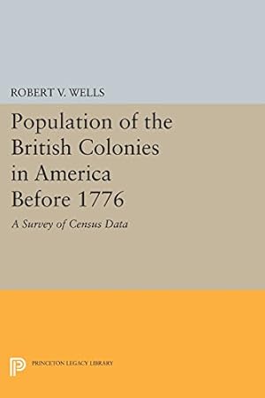 Image du vendeur pour Population of the British Colonies in America Before 1776: A Survey of Census Data (Princeton Legacy Library) by Wells, Robert V. [Paperback ] mis en vente par booksXpress