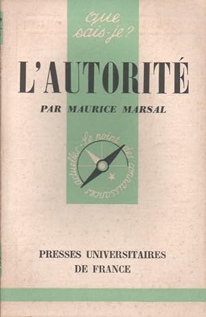 Seller image for L'autorit. for sale by Librairie Et Ctera (et caetera) - Sophie Rosire
