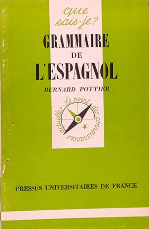 Bild des Verkufers fr Grammaire de l'espagnol. zum Verkauf von Librairie Et Ctera (et caetera) - Sophie Rosire