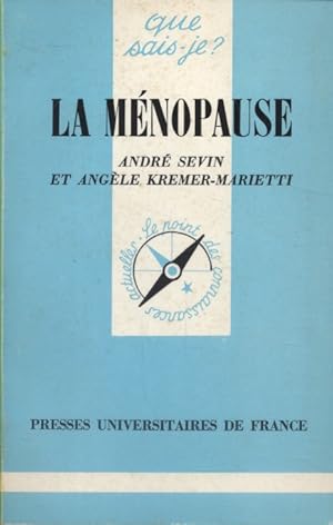 Seller image for La mnopause. for sale by Librairie Et Ctera (et caetera) - Sophie Rosire