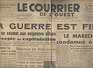 Le Courrier de l'Ouest. Deuxième année N° 188. La guerre est finie. 16 août 1945.