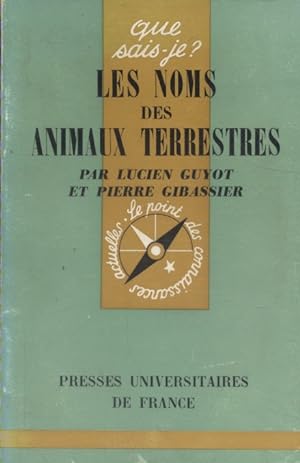 Seller image for Les noms des animaux terrestres. for sale by Librairie Et Ctera (et caetera) - Sophie Rosire
