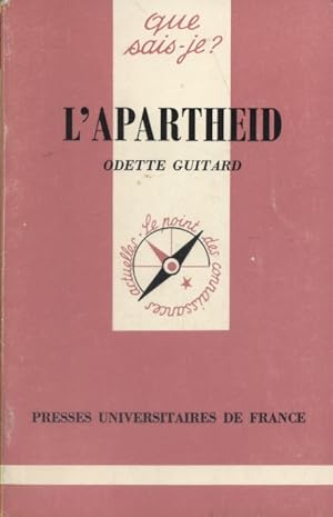 Seller image for L'apartheid. for sale by Librairie Et Ctera (et caetera) - Sophie Rosire