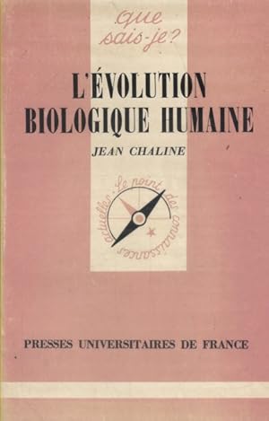 Imagen del vendedor de L'volution biologique humaine. a la venta por Librairie Et Ctera (et caetera) - Sophie Rosire