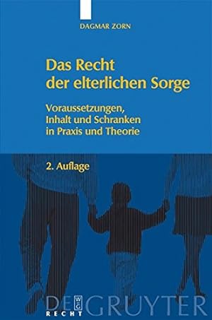 Seller image for Das Recht der elterlichen Sorge (German Edition) by Zorn, Dagmar [Paperback ] for sale by booksXpress