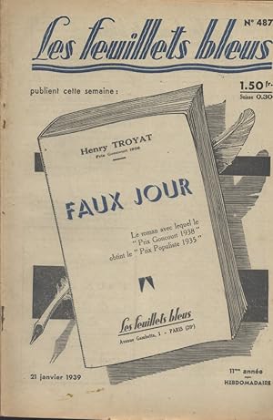 Seller image for Faux jour, par Henry Troyat (premire partie). Suivi de : Les anges gardiens, par Marcel Prvost (fin). 21 janvier 1939. for sale by Librairie Et Ctera (et caetera) - Sophie Rosire