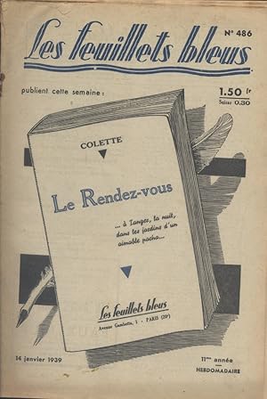 Immagine del venditore per Le rendez-vous, par Colette (complet). Suivi de : Les anges gardiens, par Marcel Prvost (suite). 14 janvier 1939. venduto da Librairie Et Ctera (et caetera) - Sophie Rosire