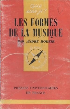 Bild des Verkufers fr Les formes de la musique. zum Verkauf von Librairie Et Ctera (et caetera) - Sophie Rosire