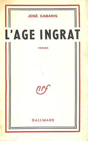Seller image for L'age ingrat. for sale by M Godding Books Ltd